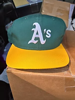 Vtg 80's 90's Oakland Athletics Sports Specialties Plain Logo Snapback Hat EUC  • $49.99