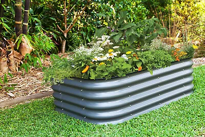 Garden Gear Steel Raised Vegetable Flower Planter Trough Grow Bed Box Six Shapes • £89.99