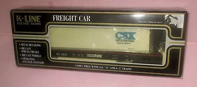 K-Line K-6993 Norfolk Southern Flatcar With CSX Intermodal Container NEW IN BOX • $47.99