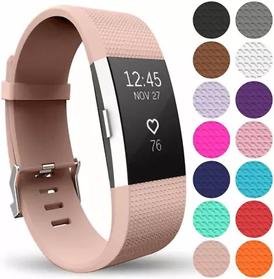 Strap Replacement Silicone Wristband Band Watch Wrist Straps For Fitbit Charge 2 • $11.39