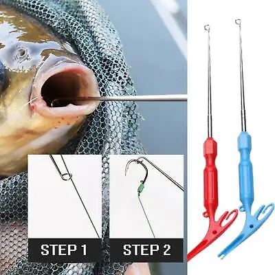 NEW 3 In 1 Fishing Hook Removal Detacher Tackle Disgorger Steel Remover Tool • £2.32