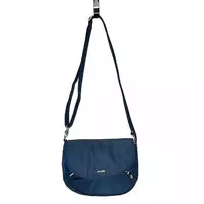 Pacsafe Stylesafe Crossbody Purse Anti Theft Navy Blue RFID Security Travel Bag • $85