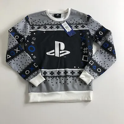 ThinkGeek PlayStation Ugly Sweater PS Stripes Size Small • $19.59