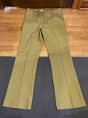 Vintage 60s 70s Farah Drop Loop 31x31 Western Pants Mens Flare Slacks Brown • $67.43