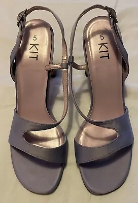 £10.99 • Buy KIT Lilac Diagonal Strap Sandals, High Heel, Size 5. Good Condition.