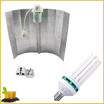 Hydroponics 130W 14000k Ultra BLUE CFL Grow Light Kit Aluminum BatWing Reflector • $79.89