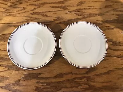 VILLEROY & BOCH Design Naif 2 Replacement Saucers Red Rim 5.3/4” • $24.29