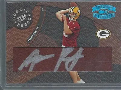 Aaron Rodgers 2005 Throwback Threads Rookie Hoggs On Card Auto Rc #d 114/150 • $1999.99