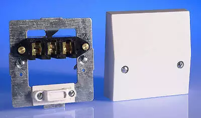 £6.99 • Buy Cooker Outlet Plate Connection Cover White Blank Front 45A 45Amp Oven Hob Square
