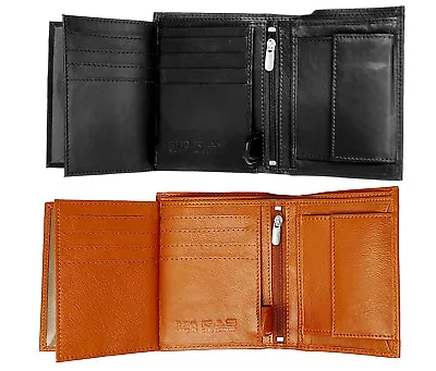 £7.95 • Buy Man RFID Blocking Wallet Soft Real Leather Trifold Credit Card Holder Purse 503