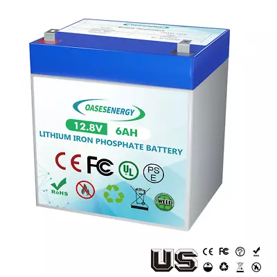 12Ah 6V Lithium LiFePO4 Deep Cycle Rechargeable Battery Lifepo4 Iron Phosphate • $25.99