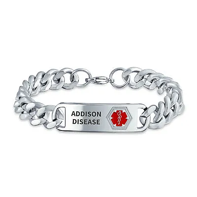 Addison Disease Identification Medical Alert ID Bracelet Pre Engraved • $29.99