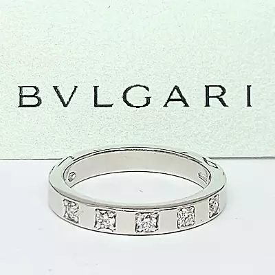 Ladies Platinum (950) Genuine Bvlgari High Quality 5 Natural Diamond Pave Ring • $803.85