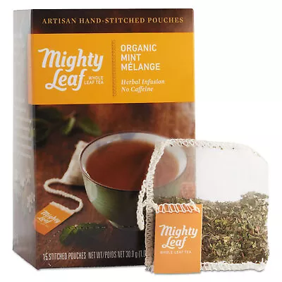 Mighty Leaf Tea Whole Leaf Tea Pouches Organic Mint Melange 510142 • $16.64