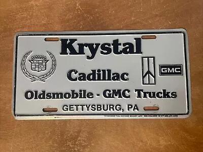 Krystal Cadillac Oldsmobile GMC Gettysburg Pennsylvania License Plate Booster • $19.99