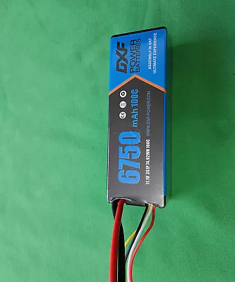 Dxf 6750 MAh 100c Hard Case 3s 3 Cell Lipo Battery • £25