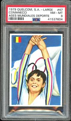 1979 Quelcom Large #47 Nadia Comaneci PSA 8 Ases Mundiales Deporte Pop 1 None^ • $500