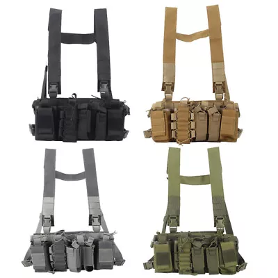 Tactical Chest Rig Shoulder Molle Tool Recon Bag W/ .223/5.56/7.62 Mag Pouches • $36.99