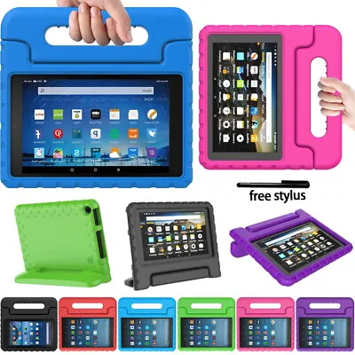 For Amazon Fire 7 HD8 Tablet ShockProof EVA Handle Stand Cover Case Kids Safe UK • £8.94