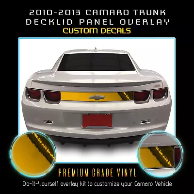 For 2010-2013 Camaro Trunk Deck Panel Overlay Accent Vinyl Decal - Chrome Mirror • $16.95