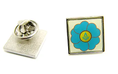 Forget Me Not Flower Mason Badge Masonic Lapel Pin Gift Silver • $3.72