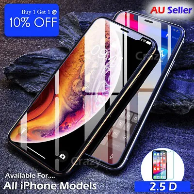 $4.99 • Buy Tempered Glass Film Screen Protector For Apple IPhone X XS XR SE 5S 6S 7 8 Plus 