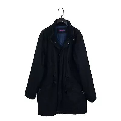 Katherine Hamnett Mens Black Parka Coat Jacket - Size L • £36