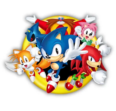 Sonic The Hedgehog Video Game Round Die Cut Shaped Vinyl Decal Sticker • $9.99