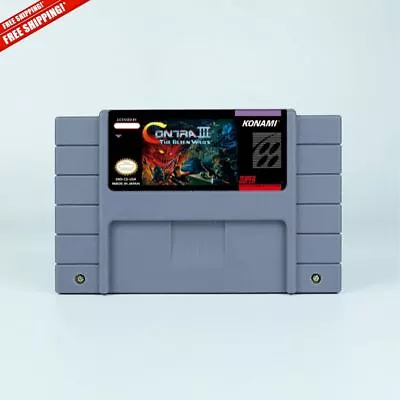 Contra 3 The Alien Wars 16bit Video Game For SNES USA Or EUR Version • $19.50