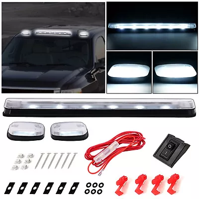 Clear LED Cab Roof Marker Lights For Chevrolet Silverado 1500 2500 3500 07-21 • $31.50