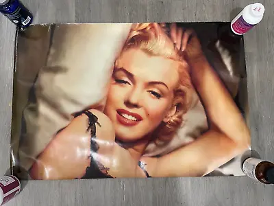 MARILYN MONROE Poster SEXY & BEAUTIFUL Lying On Pillow 36  X 24  • $14