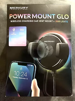 Merkury Power Mount Glo - Phone Holder  W/ Wireless Charger -USA- NEW • $15.99