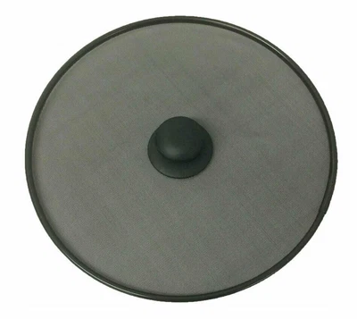 £4.99 • Buy Kitchen Frying Pan Splatter Screen Cover Guard Protective Lid Mesh Fat With Knob
