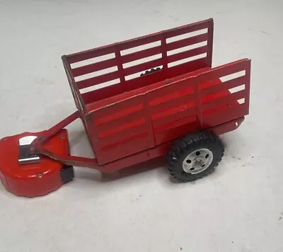 Vintage Tonka Toys Stake Sheep Cattle Trailer Red Pressed Steel Live Stock • $45