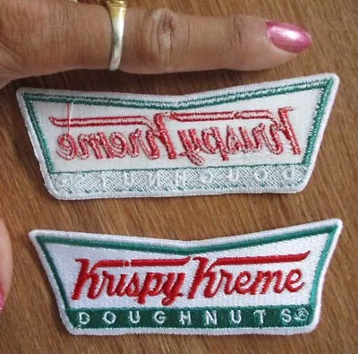 2pcs Donut Krispy Kreme Doughnuts Embroidered Patch 4 Inch 105 Mm For Work Apron • $16