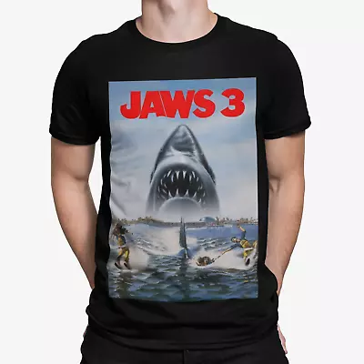 Jaws 3 T-shirt -  Movie Poster 70s 80s Shark Movie Film Retro Yolo Gift Tv • £11.99