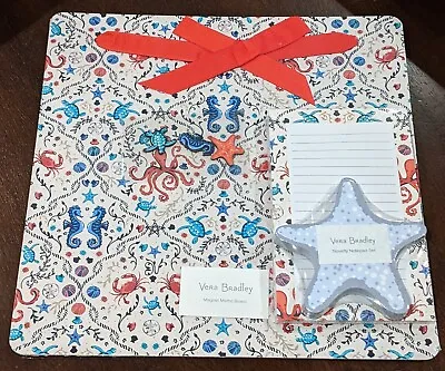 3 Pc Vera Bradley Sea Life Notepads And Magnetic Memo Board Set NWT • $26.99