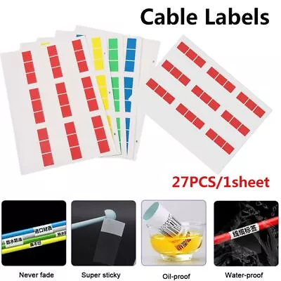 Wire Marker Tool Identification Tags Fiber Organizers Cable Labels Stickers • £3.55