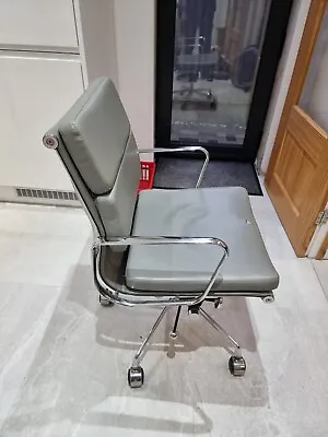 Office Chair Eames Style Grey (Possible Faux Leather)  • £50