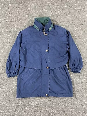 VINTAGE Pacific Trail Jacket Mens Medium Blue Flannel Lined Outdoors Zip Coat M • $17.82