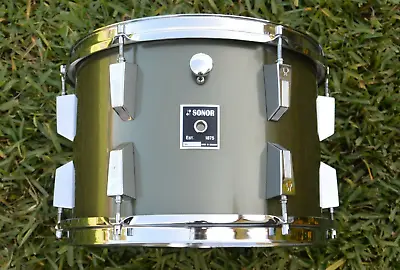 1970's SONOR 13  PHONIC TOM In METALLIC PEWTER For YOUR DRUM SET! LOT J506 • $404.96
