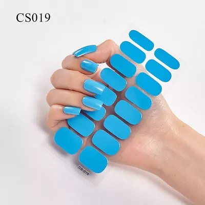 16Tips Nail Sticker 3D Matte Foil Full Cover Nail Wraps DIY Manicure Nail Decal • $7.80