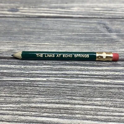 Vintage Sharpened Golf Pencil The Links At Echo Springs Wooden Green • $14.99