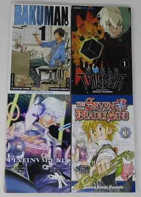 Lot Of 4 Anime Books: 7 Deadly Sins World Trigger Bakuman Platinum End • $14.99