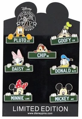 $17.99 • Buy Walt Disney World Park Trading Pin  Street Signs  Set  - 7 Total LE Pins - NEW