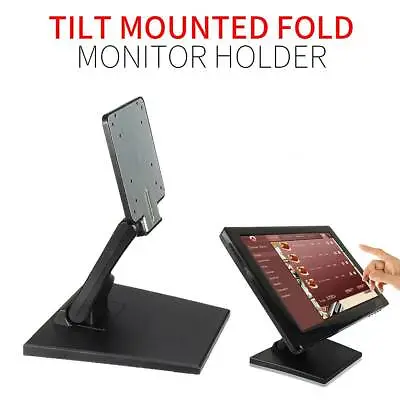 Adjustable LCD Monitor Stand Folding Metal Desk 10-27  VESA LCD Monitor Holder • £13.98