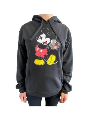 New Disney Mickey Mouse Women Pullover Sweatshirt Hoodie Color Black Size M • $22.99