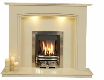 New Ashbourne Marble Fireplace Hearth & Back Panel • £699