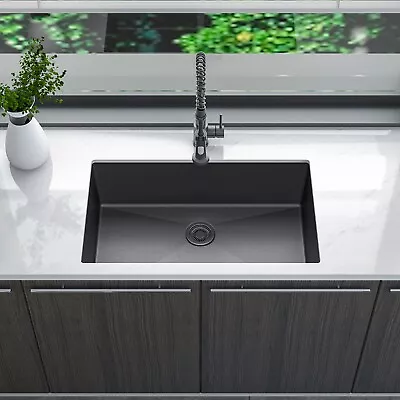 Sinber 32  Undermount Single Bowl 304 Stainless Steel Kitchen Sink HU3219S-BE • $159.96