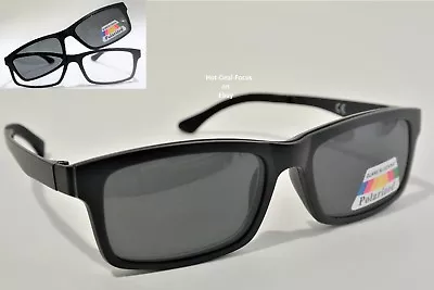 NEARSIGHTED DISTANCE GLASSES With MAGNETIC POLARIZED CLIP-ONS Power -0.5 To -6.0 • $55